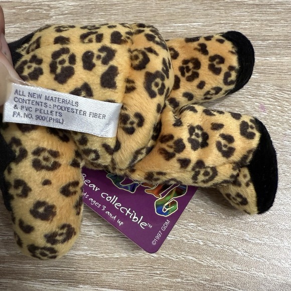 NWT Liquid Blue "Delilah" Leopard Grateful Dead 7" Beanie Bear Collectible Plush - Picture 7 of 7